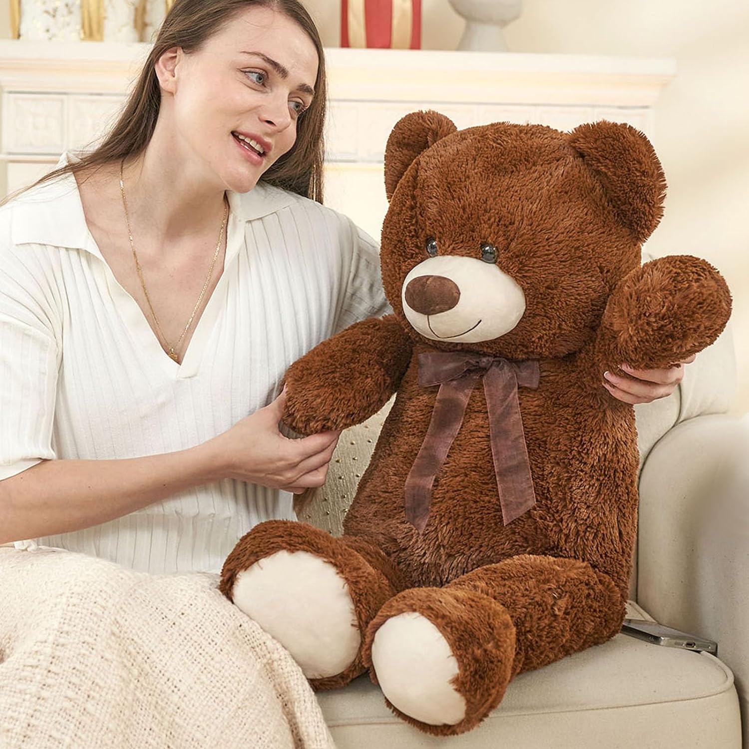 MaoGoLan 35.4-Inch Giant Teddy Bear Plush Toy photo 6