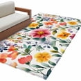 thumbnail image 2 of Retro Flower Runner Rug 2.7x5 FT, Non Slip Entryway Carpet, Boho Country Floral Leaf Plant Watercolor Washable Soft Floor Carpet Entrance Mat Non-Shedding Throw Rug for Hallway Laundry Room Bedside, 2 of 9