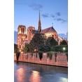 thumbnail image 2 of Blaustein, Alan 17x24 Gold Ornate Wood Framed with Double Matting Museum Art Print Titled - Notre Dame at Dusk, 2 of 4
