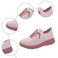 thumbnail image 6 of Women's Wide Toe Box Barefoot Shoes Breathable Non Slip Walking Shoes Lightweight Knit Running Lace Up Sneakers Pink Size 6.5, 6 of 7