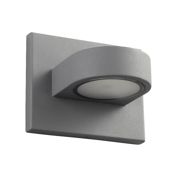 6 Inch 8.2W 120V 1 Led Outdoor Wall Sconce-Gray Finish-3000 Color Temperature Oxygen Lighting 3-720-16