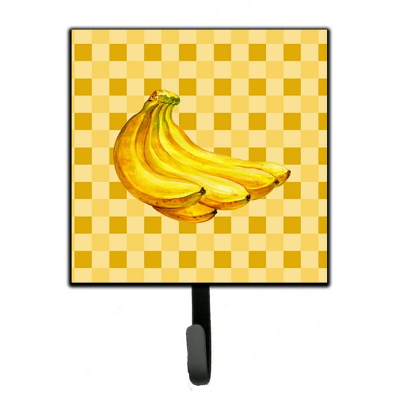 Carolines Treasures BB7222SH4 Banana Bunch on Basketweave Leash or Key Holder Single Hook multicolor