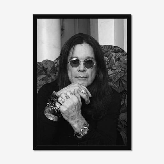 Ozzy Osbourne Vintage Portrait Poster, Black and White Rock Music Wall Decor, Size 24x36 Unframed Poster