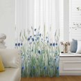 thumbnail image 6 of Navy Blue Wildflowers Sheer Curtains 63 Inches Long, Spring Pastoral Botanical Floral Light Filering Curtains, Breathable Simi Curtain Privacy Drapes for Living Room Bedroom Window Treatment, 6 of 9