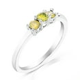 thumbnail image 2 of Vir Jewels 3/8 CTTW 3 Stone Yellow Diamond Engagement Ring for Women in .925 Sterling Silver, 2 of 6