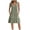 Army Green, variant on Ayolanni Solid Spring Dresses for Women Modest V-Neck Sleeveless Midi A-Line Dress Ruffle Beach Pleated Casual Vacation Sundress with Pockets Green L
