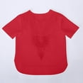 thumbnail image 3 of SJLDQY Boys Shirts Kids African Classic Childrens Dashiki Casual Loose Outfits Girls T Shirt Red 2-3 Years, 3 of 4