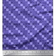 thumbnail image 1 of Soimoi Georgette Viscose Fabric Text,Skull & Check Print Fabric by The Yard 42 Inch Wide, 1 of 3