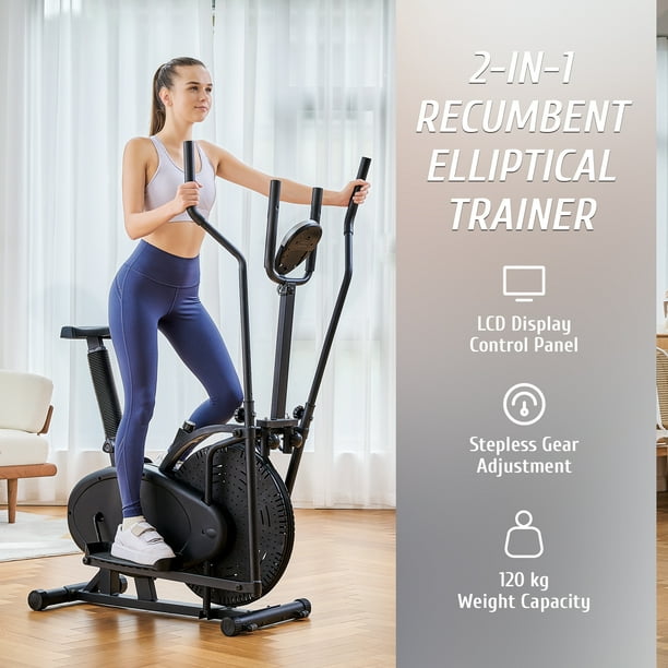 Seated Elliptical Machine Home Gym Workout Equipment for Men & Women 120kg  Cap 