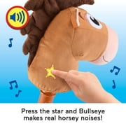 Disney and Pixar Toy Story Bullseye Hobby Horse Toy, 28 inch long with Plush Head and Horse Sounds