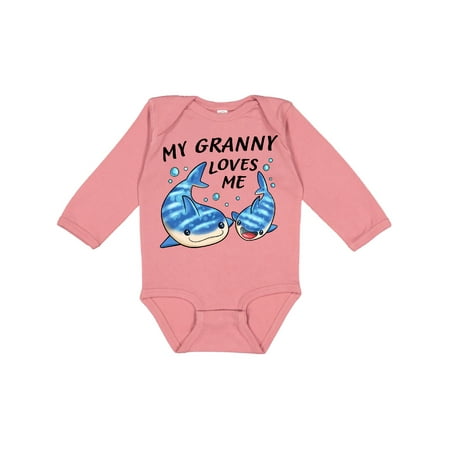 

Inktastic My Granny Loves Me- Whale Shark Gift Baby Boy or Baby Girl Long Sleeve Bodysuit