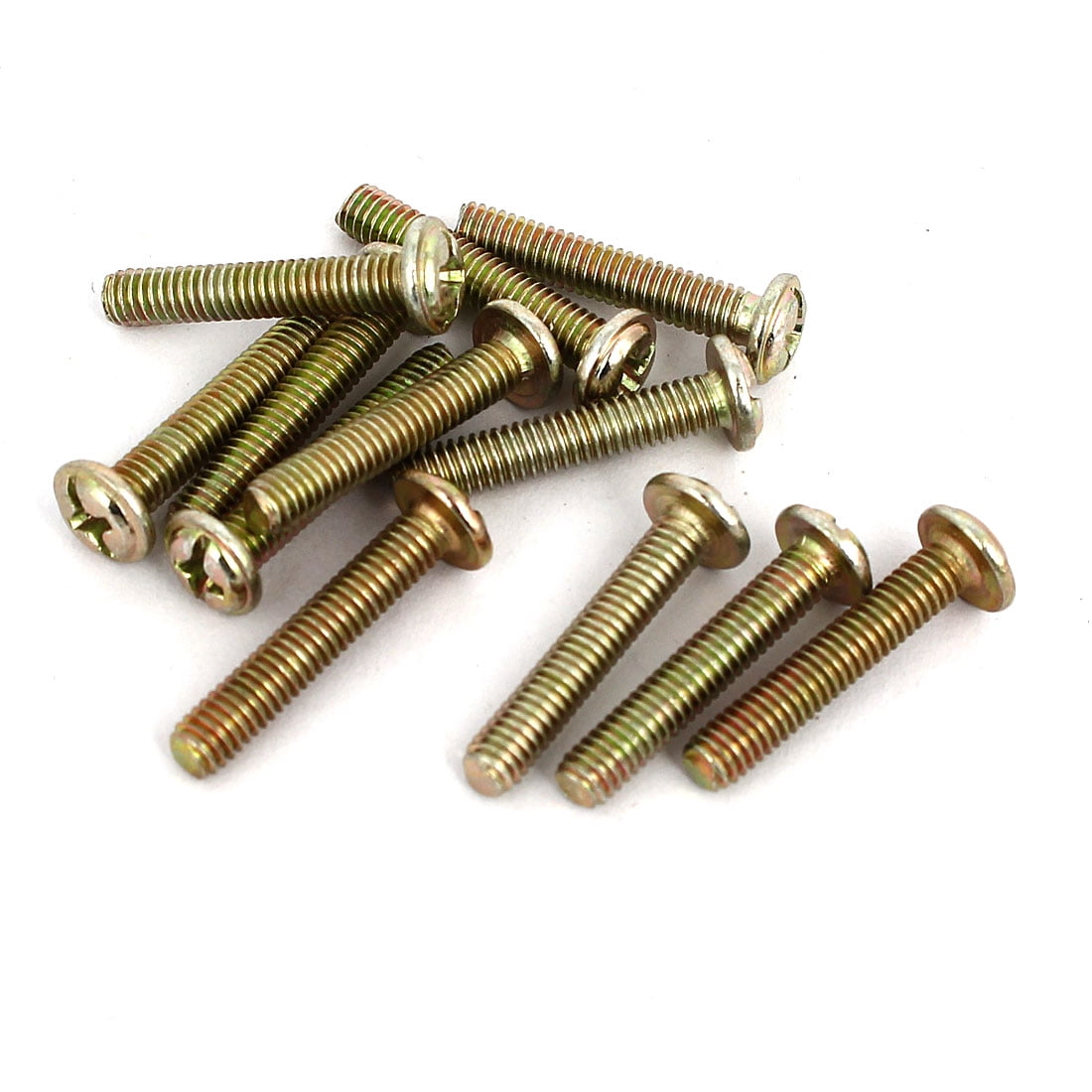Unique Bargains 12 Pack Cabinet Drawer Wood Knobs Handles White Finish 1.1" Dia
