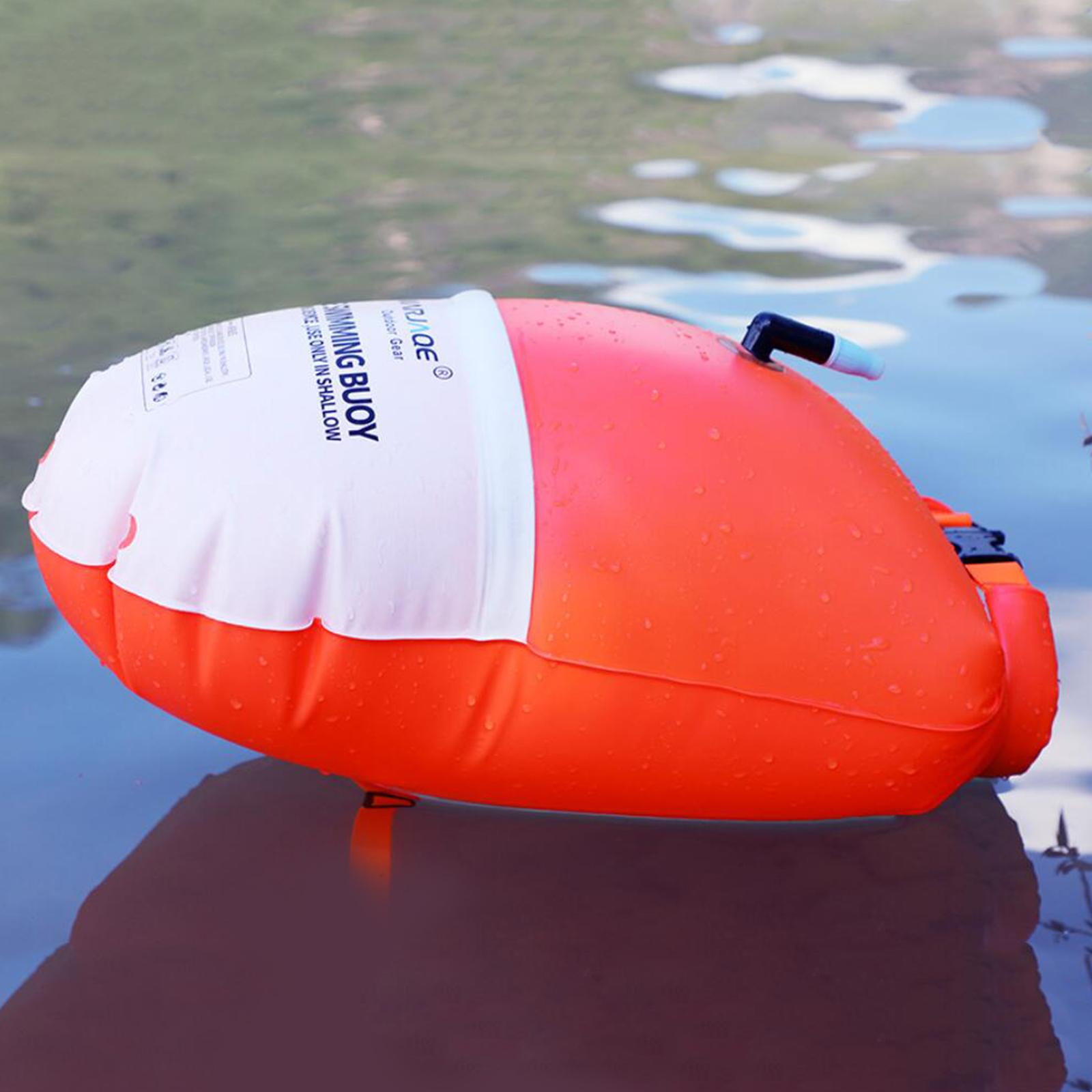 Axioma 20L Waterproof Swim Bouy with Storage Space Inflatable Dry Bag Bright Color Swim Orange