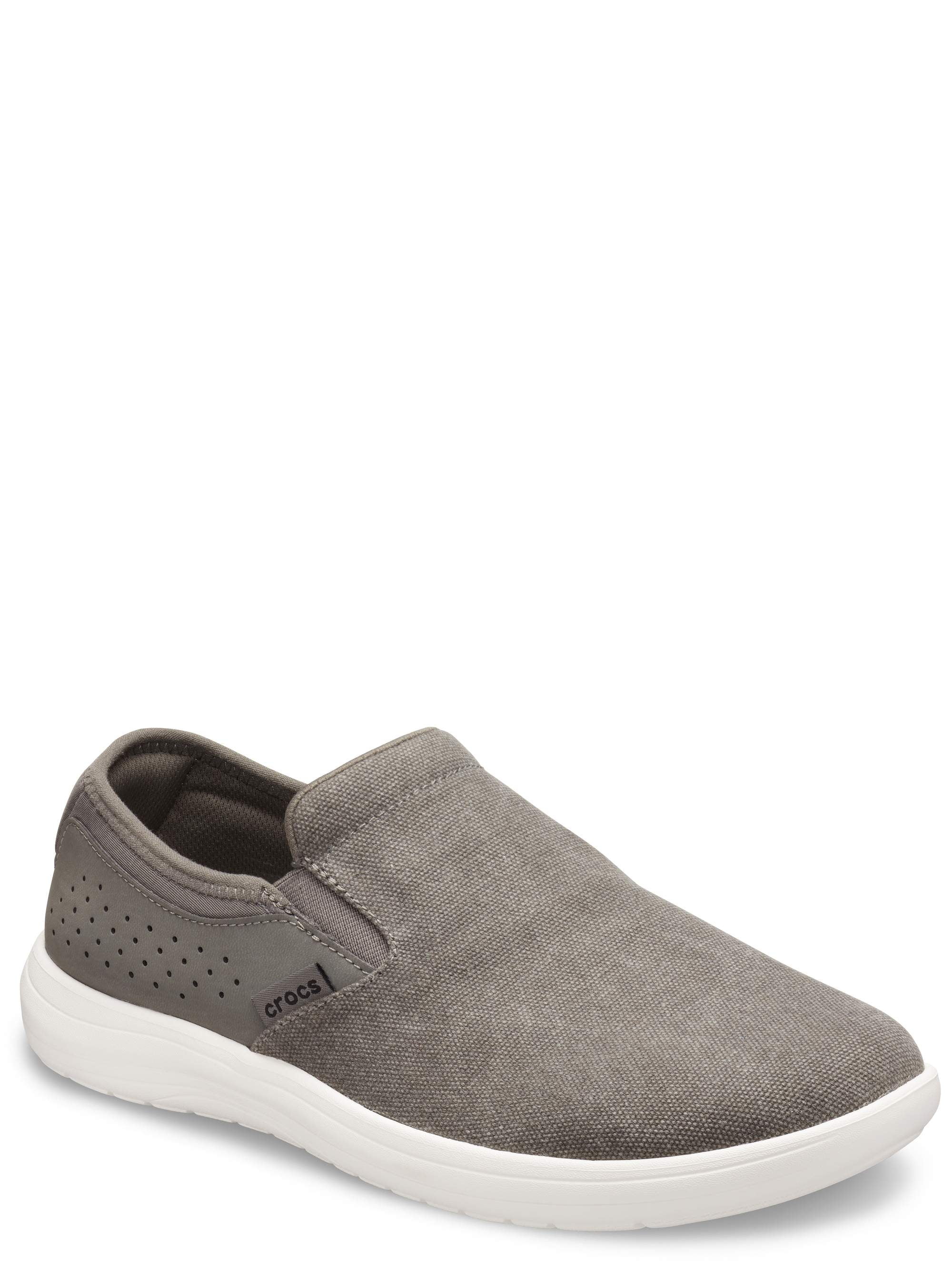 crocs mens canvas slip on shoes