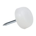 thumbnail image 1 of Deslizadores para muebles Rok SLG34WHT, 19 mm, blancos, con clavo, paquete de 25, 1 of 4