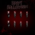 thumbnail image 4 of Uñas postizas adhesivas HPYFOI diseño gótico de Halloween con arañas, 24 piezas, 4 of 7