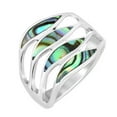 thumbnail image 3 of Amazing Waves Myriad of Abalone Shell Sterling Silver Ring-10, 3 of 5