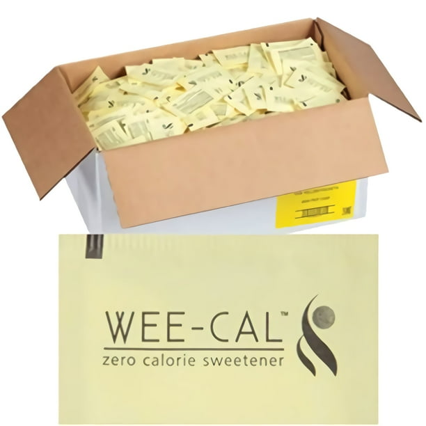 Zero Calorie Sugar Substitute Yellow Packets by WeeCal 1 Gram 2000 Count Case