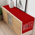 thumbnail image 4 of Hello Winter Table Runner 70 Inches Long Farmhouse Dress Scarves, Red Merry Christmas New Year Dining Tablerunner for Coffee Table/Kitchen Island/Party Décor, 13" x 70", 4 of 8