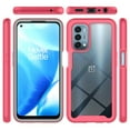 thumbnail image 2 of OnePlus Nord N200 5G Case with Glass Screen Protector, Dteck Full Coverage Rugged Shockproof Case Transparent Clear Hard Back Protective Cover for OnePlus Nord N200 5G 2021, Rose, 2 of 6