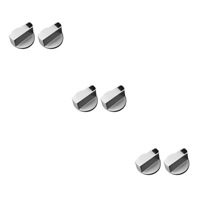VONKY 2 PCS Metal 6/8mm Universal Silver Stove Control Knobs Adaptors Oven Switch Cooking Control Locks Useful Type 2 8mm 3Set