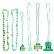 thumbnail image 1 of KAKOWELY 12 cuentas de San Patricio, cuentas verdes de trébol, collar con colgante de trébol, 1 of 5
