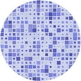 thumbnail image 1 of Ahgly Company Machine Washable Indoor Round Transitional Heavenly Blue Area Rugs, 4' Round, 1 of 7