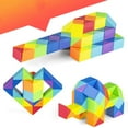 thumbnail image 1 of Dingsheng 24 36 48 60 72 Segments Règle Magique Serpent Multicolore Casse-Tête 3D Jeu Cube Torsion Transformable Casse-Tête pour Enfant, 1 of 8