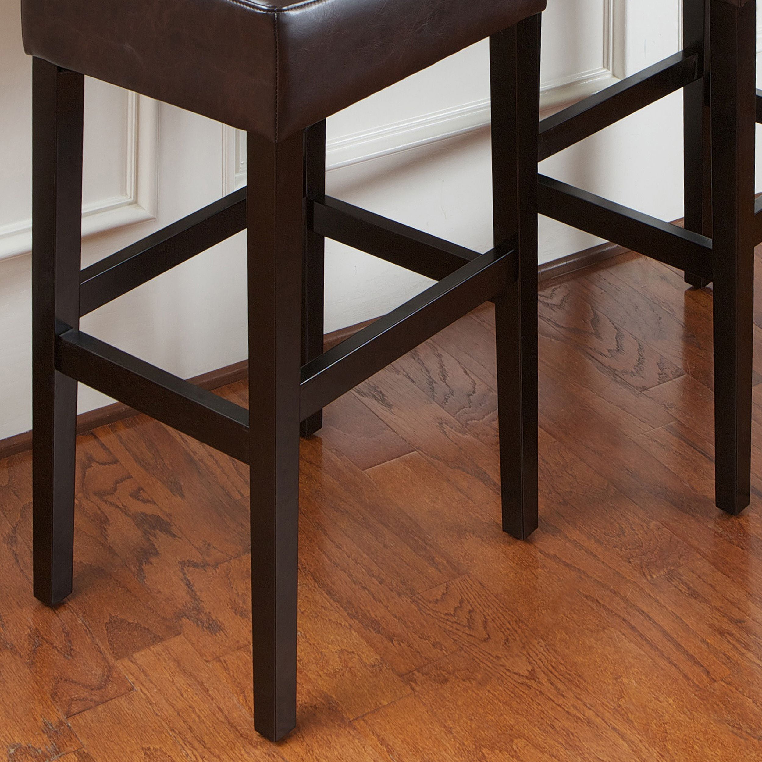 Christopher Knight Home Lopez Brown Leather Backless Bar Stools Set Christopher Knight Home Lopez Brown Leather Backless Bar Stools Set Of 2 Com