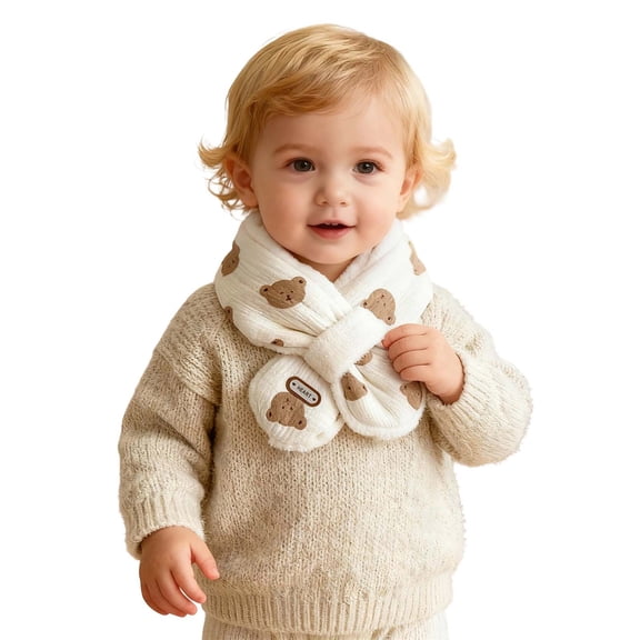 lnmuld Kids Scarf Winter for Children Cozy Neck Warmer Featuring Playful Animal Patterns Ideal Cold Weather Size:1-10 Years