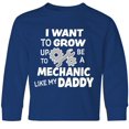 thumbnail image 3 of Inktastic I Want To Grow up To Be a Mechanic Like My Daddy Long Sleeve Youth T-Shirt, 3 of 5