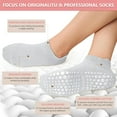 thumbnail image 4 of 5 Pairs Pilates Socks Yoga Socks with Grips for Women Non Slip, Pilates, Workout, Pure Barre, Ballet, Dance, Hospital Socks, 4 of 5