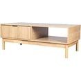 thumbnail image 2 of Mesa de centro Molte Mobica con estilo minimalista y funcionalidad, estructura de melamina, pata de madera maciza de caucho para completar tu sala, 2 of 6