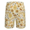 thumbnail image 6 of Kdxio Honey Honeycomb Pattern Mens Casual Shorts - Drawstring Summer Beach Sports Shorts for Men, 6 of 9