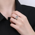 thumbnail image 5 of 1 Carat Moissanite Rings for Men Engagement Ring Mens Diamond Wedding Bands 18K Sterling Silver Moissanite Promise Rings Moissanite Jewelry for Men, 5 of 7