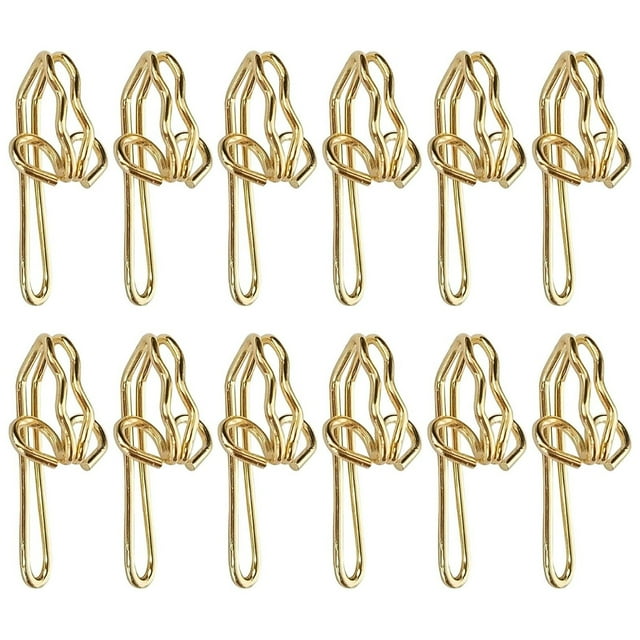 Ganchos de cortina de metal, 100 piezas Ganchos de cortina Juego de metal 12 * 28 mm Ganchos de cortina para diadema para cortinas, cortinas de puerta y cortinas de ducha