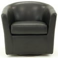 thumbnail image 3 of Fox Hill Trading Windsor Faux Leather Swivel Chair, Black, 3 of 5