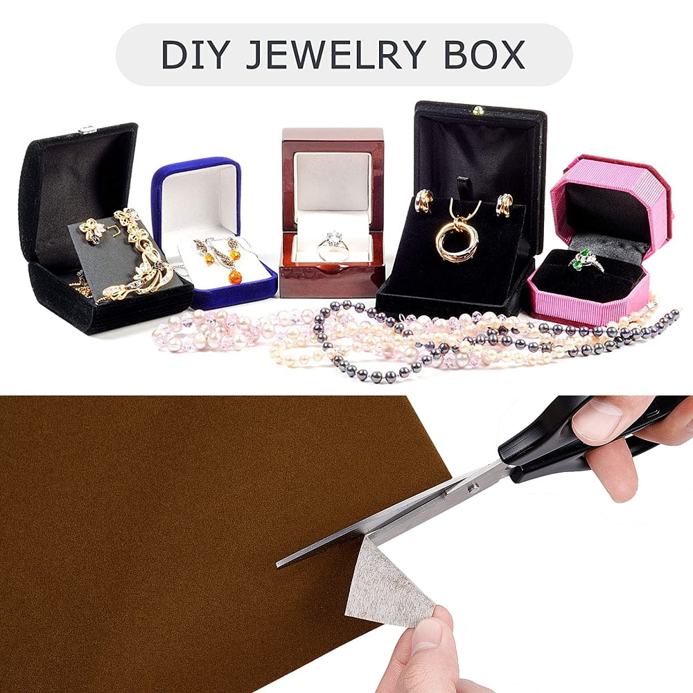 Jewelry Flocking Cloth Self-adhesive Fabric Sienna 40x28.9~29cm 12sheets/set