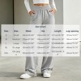 thumbnail image 3 of Kinrui Baggy Sweatpants for Petite Women Elastic Waist Wide Leg Pant Baggy Lounge Comfy Sweat Pants for Teen Girl Junior with Pocket Gray M, 3 of 7