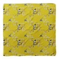 thumbnail image 4 of Bimba Yellow Floral & Pin Tailed Whydah Bird Pure Silk Printed Head Bandanas Summer Neck Wrap Scarf 40 x 80 Inches, 4 of 6