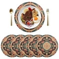 thumbnail image 5 of Ryvnso Bohomia Mandala Pattern Round Plate Mats Dining Table Placemat Set of 4 for Holiday Decoration, 5 of 7