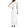 thumbnail image 2 of 24/7 Comfort Apparel Women's V Neck Sleeveless Maxi Dress with Belt, 2 of 4
