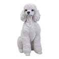 thumbnail image 2 of Statue d'Animal de Jardin Blanche Poodle Assis, 2 of 6