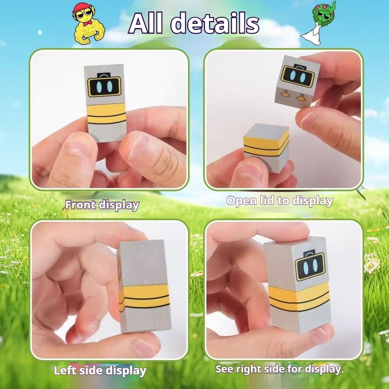 Music Box Magnetic Building Block Toy 2-in-1 Full Set with 40 Characters, 92 Pieces