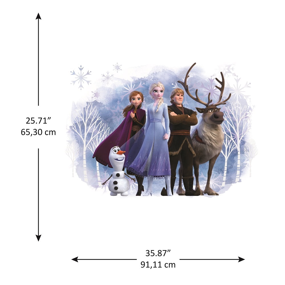 Roommates Disney Frozen Group Extra Large Peel and Stick Wall Decals, 35.92 in x 25.43 in, Blue