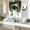 thumbnail image 5 of Spring Botanical Balloon Curtains 63 Inch Length for Living Room/Bedroom, Garden Birds Floral Leaves Brown Wood Rod Pocket Privacy Door Curtains Decorative Tie Up Shade for Window 52"x63", 5 of 8