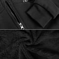 thumbnail image 2 of Nathan Men's Quilted Sherpa Fleece Zip Up Hoodie Jacket HR1222 (Black, S), 2 of 2