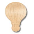 thumbnail image 2 of Unfinished Wood Etched Hot Air Balloon Shape 10" / 1/8", 2 of 2