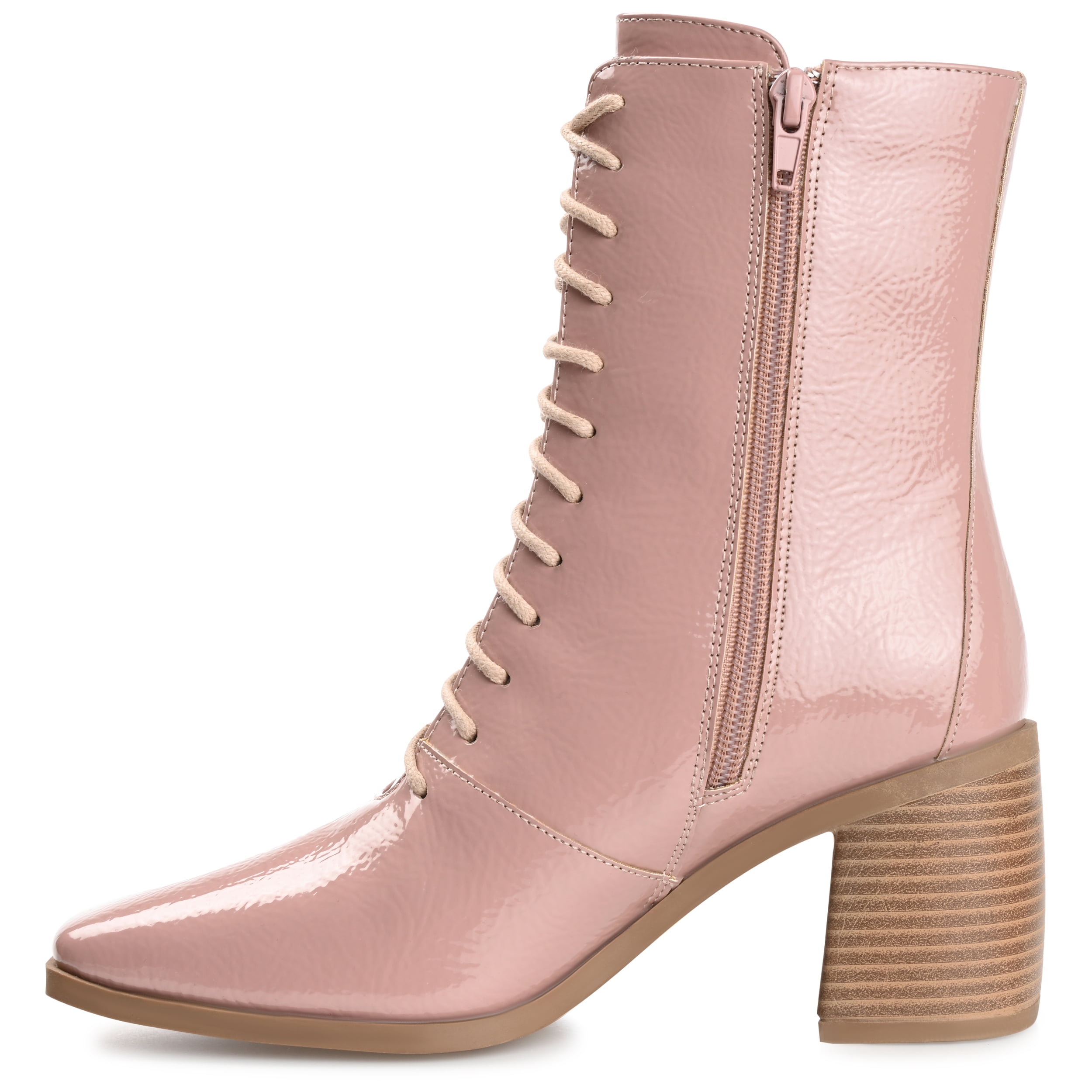 Journee Womens Covva Inside Zip Stacked Heel Booties, Widths Available