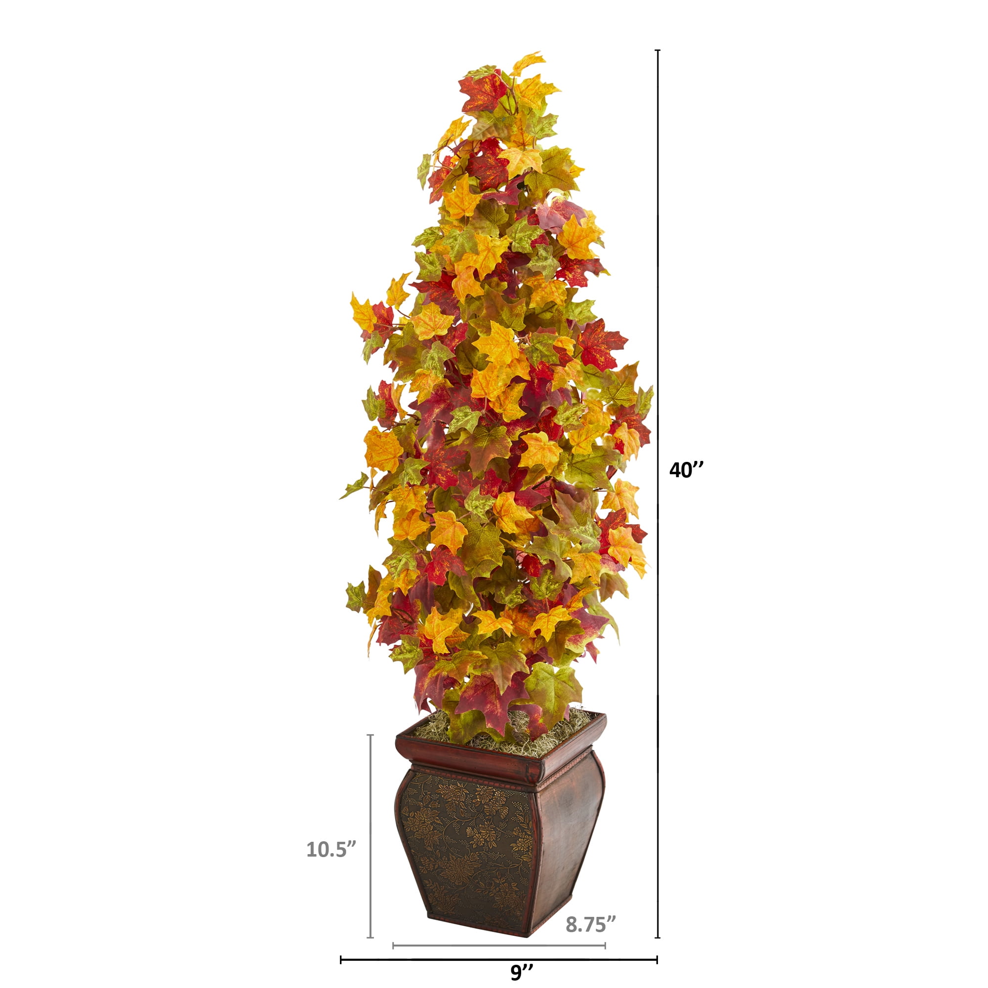 Nearly Natural 40in. Autumn Maple Artificial Tree in Decorative Planter